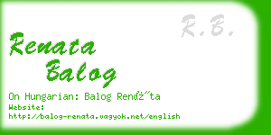 renata balog business card